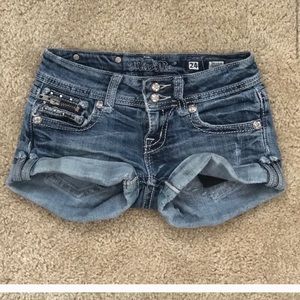 Miss Me Zipper Denim Shorts